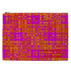 Pink Orange Bright Abstract Cosmetic Bag (xxl)  by Nexatart