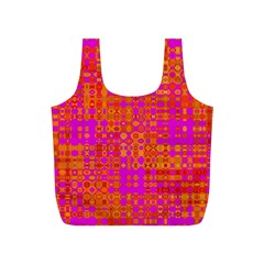 Pink Orange Bright Abstract Full Print Recycle Bags (s)  by Nexatart