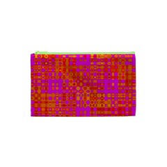 Pink Orange Bright Abstract Cosmetic Bag (xs) by Nexatart