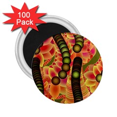 Abstract Background Digital Green 2.25  Magnets (100 pack) 