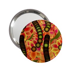 Abstract Background Digital Green 2.25  Handbag Mirrors