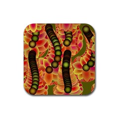 Abstract Background Digital Green Rubber Coaster (square)  by Nexatart