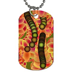 Abstract Background Digital Green Dog Tag (Two Sides)