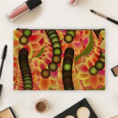 Abstract Background Digital Green Cosmetic Bag (Large) 