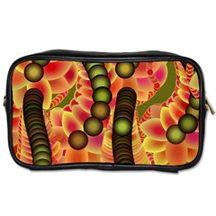 Abstract Background Digital Green Toiletries Bags 2-Side