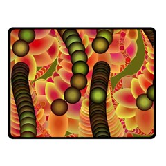 Abstract Background Digital Green Fleece Blanket (Small)