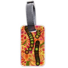 Abstract Background Digital Green Luggage Tags (Two Sides)