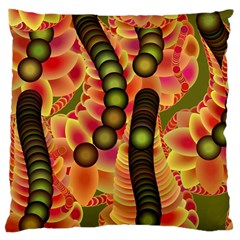 Abstract Background Digital Green Large Cushion Case (Two Sides)