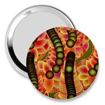 Abstract Background Digital Green 3  Handbag Mirrors Front