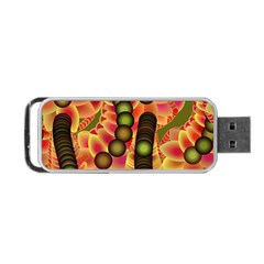 Abstract Background Digital Green Portable Usb Flash (one Side) by Nexatart