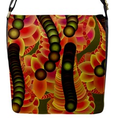 Abstract Background Digital Green Flap Messenger Bag (S)