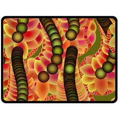 Abstract Background Digital Green Double Sided Fleece Blanket (large)  by Nexatart