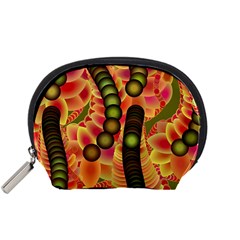 Abstract Background Digital Green Accessory Pouches (Small) 