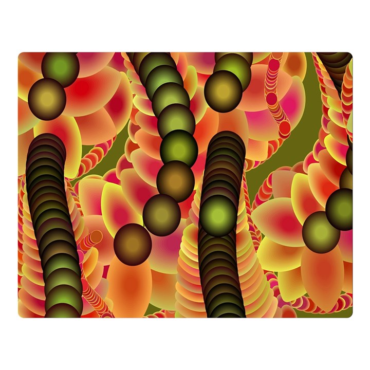 Abstract Background Digital Green Double Sided Flano Blanket (Large) 