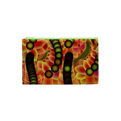 Abstract Background Digital Green Cosmetic Bag (XS)