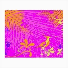 Spring Tropical Floral Palm Bird Small Glasses Cloth (2-side) by Nexatart