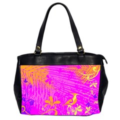 Spring Tropical Floral Palm Bird Office Handbags (2 Sides)  by Nexatart