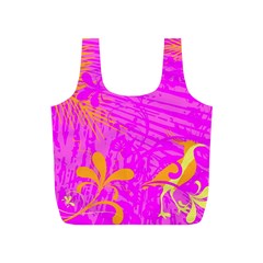 Spring Tropical Floral Palm Bird Full Print Recycle Bags (s)  by Nexatart