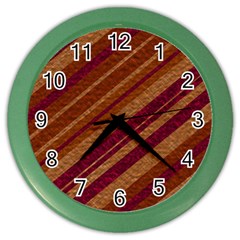 Stripes Course Texture Background Color Wall Clocks by Nexatart