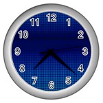 Blue Dot Wall Clocks (Silver)  Front