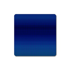 Blue Dot Square Magnet by PhotoNOLA