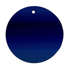 Blue Dot Round Ornament (two Sides)