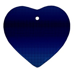 Blue Dot Heart Ornament (two Sides)