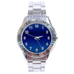 Blue Dot Stainless Steel Analogue Watch by PhotoNOLA