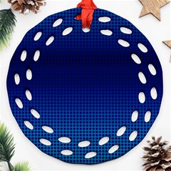 Blue Dot Ornament (round Filigree)