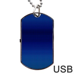 Blue Dot Dog Tag Usb Flash (one Side) by PhotoNOLA