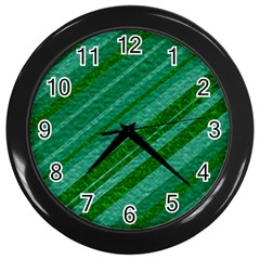 Stripes Course Texture Background Wall Clocks (black) by Nexatart