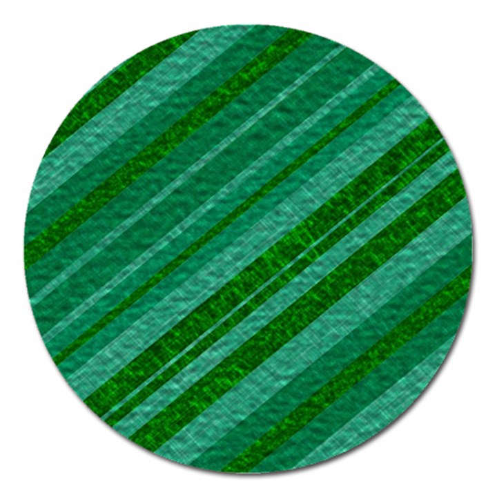 Stripes Course Texture Background Magnet 5  (Round)