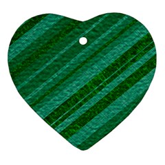 Stripes Course Texture Background Heart Ornament (two Sides) by Nexatart