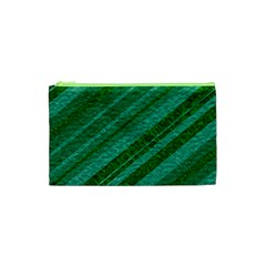 Stripes Course Texture Background Cosmetic Bag (xs) by Nexatart