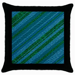 Stripes Course Texture Background Throw Pillow Case (black) by Nexatart