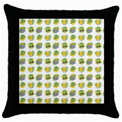 St Patrick S Day Background Symbols Throw Pillow Case (black) by Nexatart