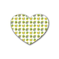 St Patrick S Day Background Symbols Rubber Coaster (heart)  by Nexatart