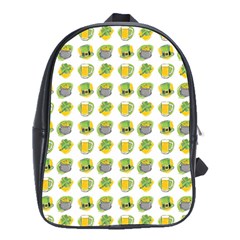 St Patrick S Day Background Symbols School Bags(large)  by Nexatart