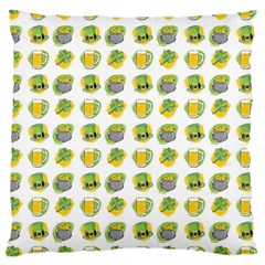 St Patrick S Day Background Symbols Large Cushion Case (one Side) by Nexatart