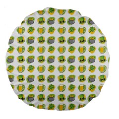 St Patrick S Day Background Symbols Large 18  Premium Flano Round Cushions by Nexatart