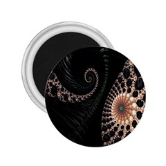 Fractal Black Pearl Abstract Art 2 25  Magnets by Nexatart