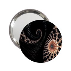 Fractal Black Pearl Abstract Art 2 25  Handbag Mirrors by Nexatart