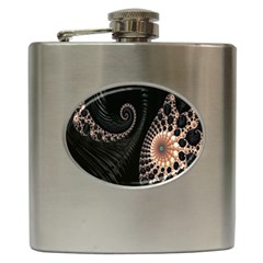 Fractal Black Pearl Abstract Art Hip Flask (6 Oz) by Nexatart