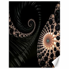 Fractal Black Pearl Abstract Art Canvas 12  X 16   by Nexatart