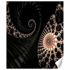 Fractal Black Pearl Abstract Art Canvas 20  X 24   by Nexatart