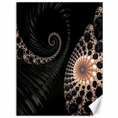 Fractal Black Pearl Abstract Art Canvas 36  X 48   by Nexatart