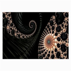 Fractal Black Pearl Abstract Art Large Glasses Cloth by Nexatart