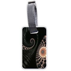 Fractal Black Pearl Abstract Art Luggage Tags (one Side)  by Nexatart