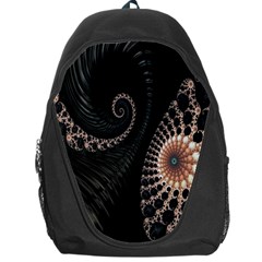 Fractal Black Pearl Abstract Art Backpack Bag by Nexatart