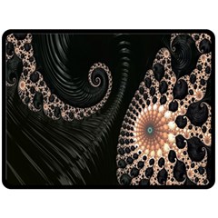 Fractal Black Pearl Abstract Art Double Sided Fleece Blanket (large)  by Nexatart